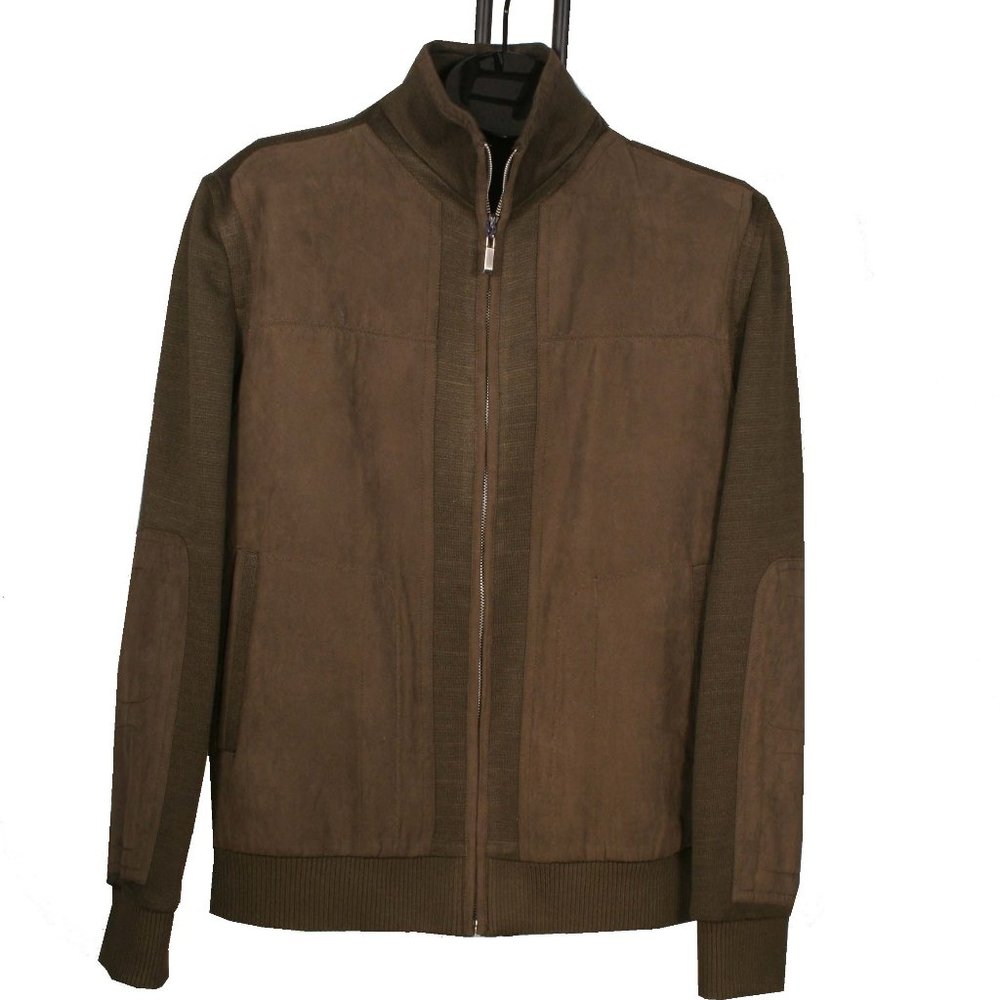 MEN'S Bomber Jacket with lining Suede and knit